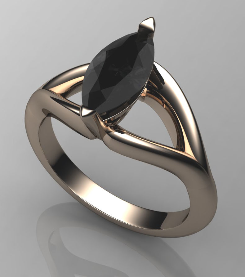 Ring Set With Black Diamond 044 Kalwshr8ate Sto Dbjewels Gr