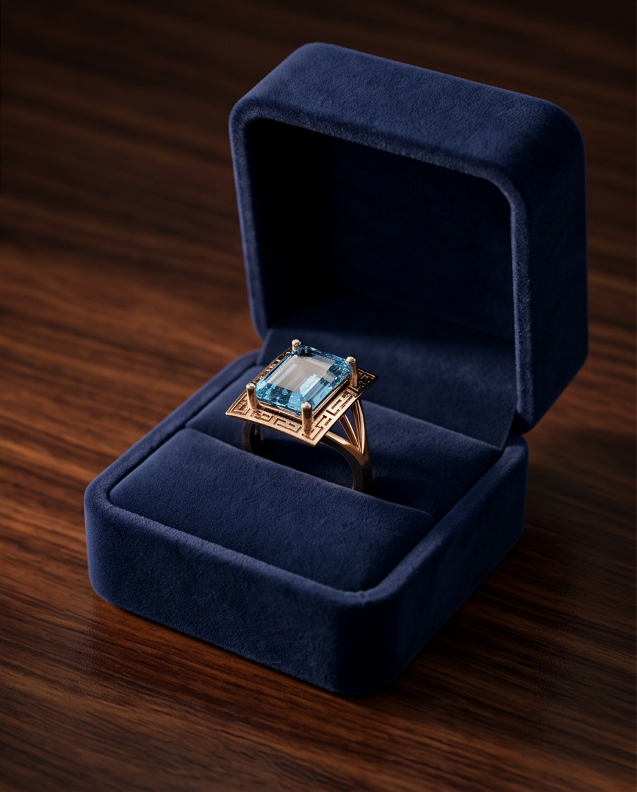 Δαχτυλίδι 14k Χρυσό Μαίανδρος Emerald M324 (Επιλογές) - Image 9