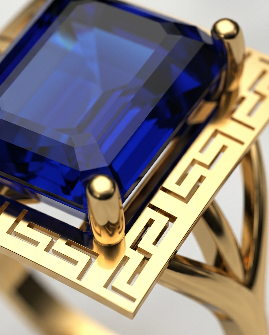 Δαχτυλίδι 14k Χρυσό Μαίανδρος Emerald M324 (Επιλογές) - Image 12