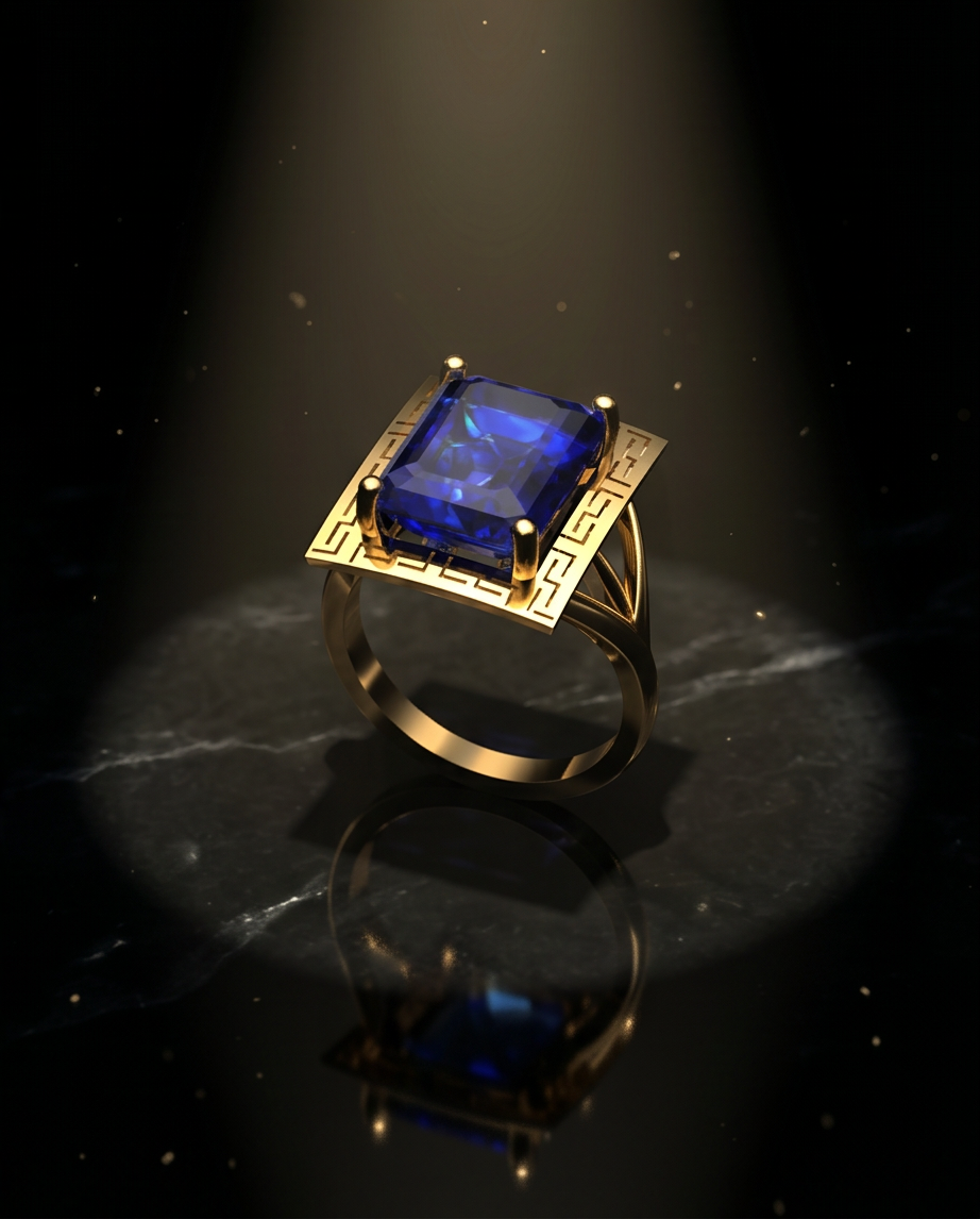 Δαχτυλίδι 14k Χρυσό Μαίανδρος Emerald M324 (Επιλογές) - Image 14