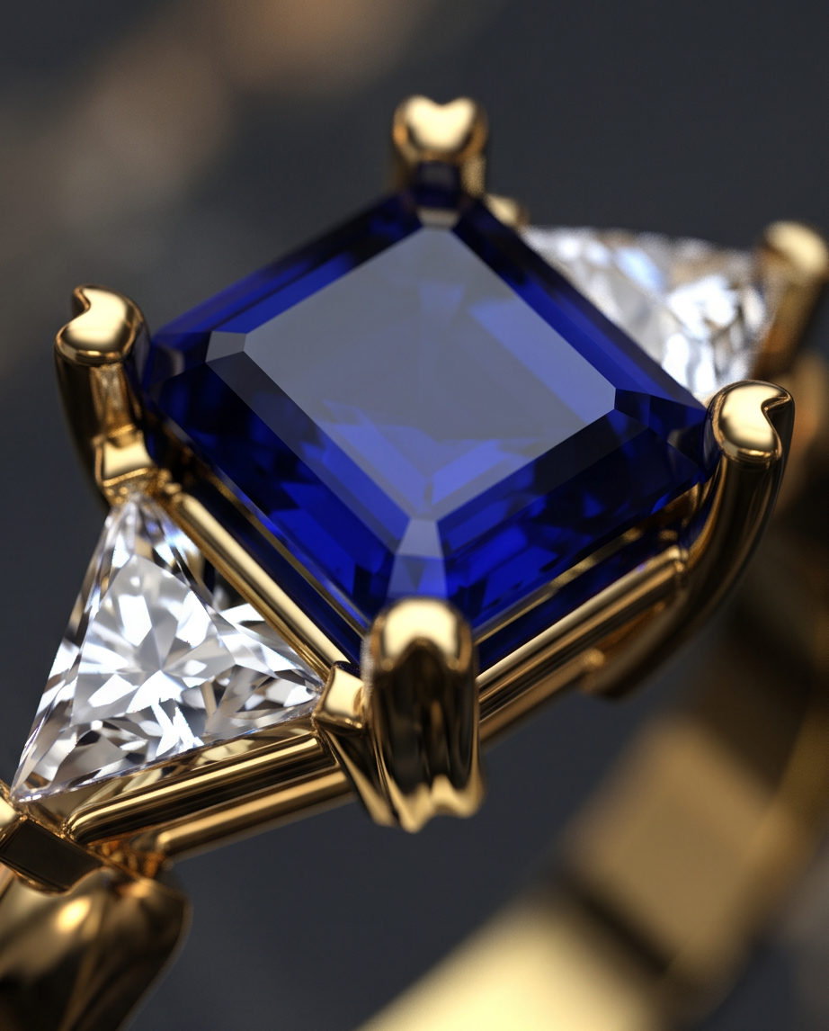 Δαχτυλίδι 14k χρυσό με Ζαφείρι  (επιλογές) Ζ00100