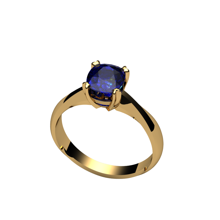 Δαχτυλίδι 14k χρυσό με Ζαφείρι  (επιλογές) Ζ00101